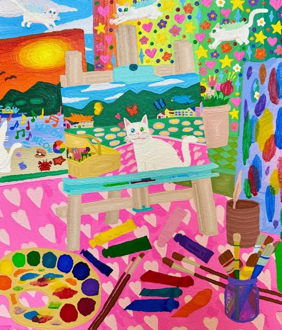 중증 자폐 아들이 그린 고양이 그림 (2)