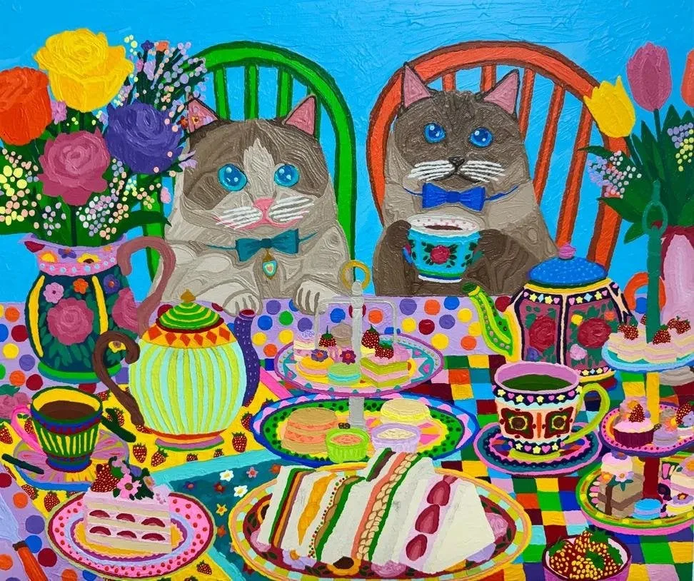 중증 자폐 아들이 그린 고양이 그림 (3)