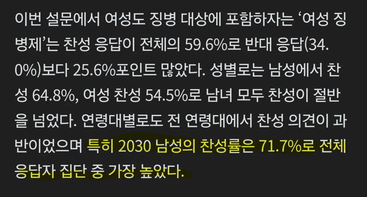 여자도 군대가야한다...국민 59% 여성징병 찬성 (2)