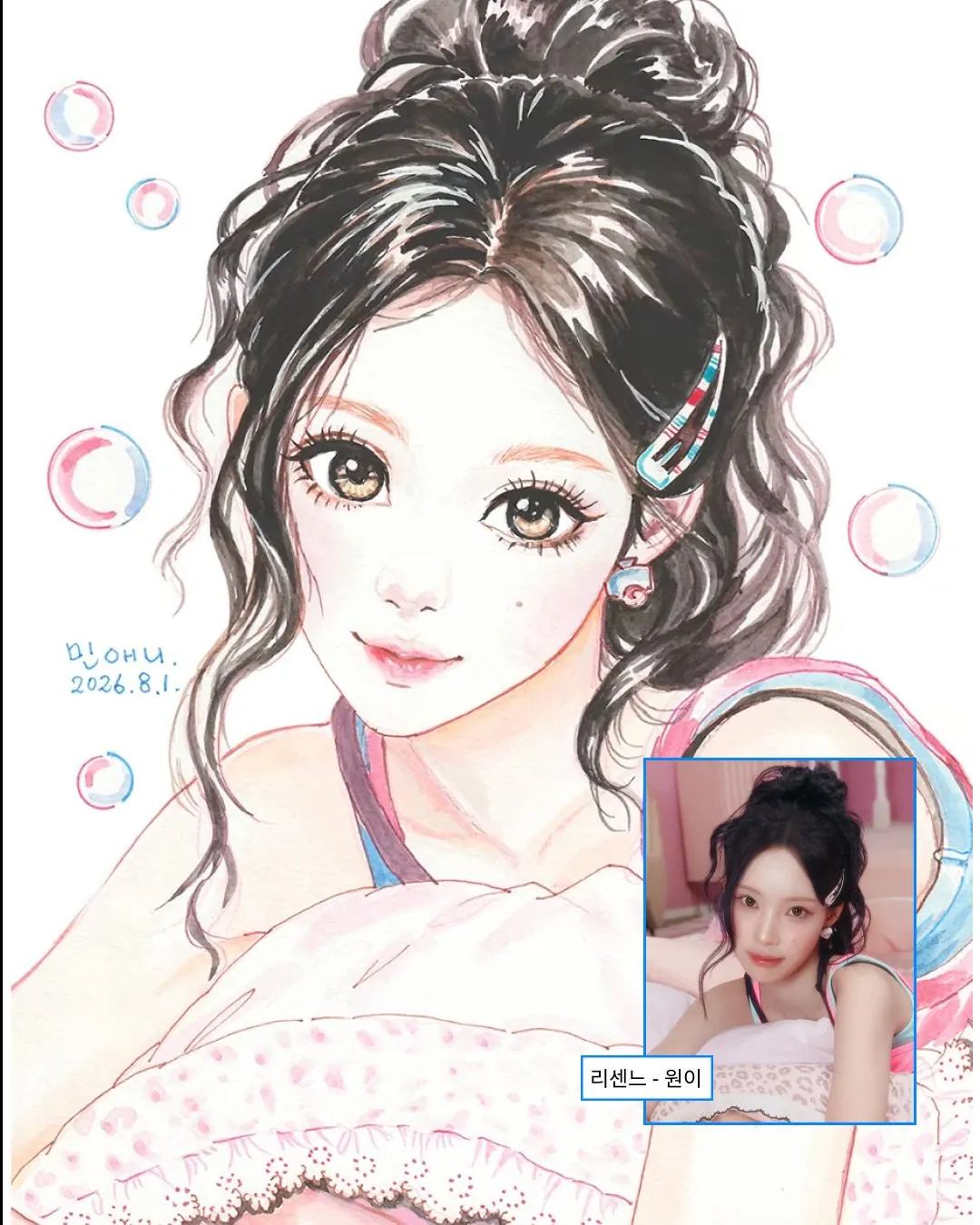 백합 그리는 할머니 작품 (2)