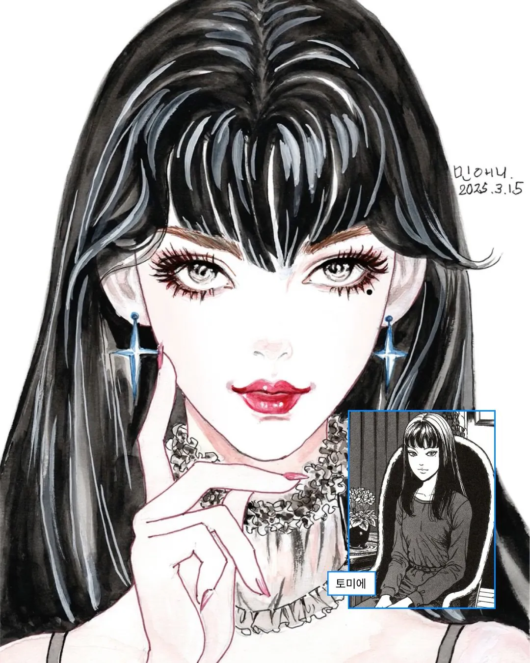 백합 그리는 할머니 작품 (6)
