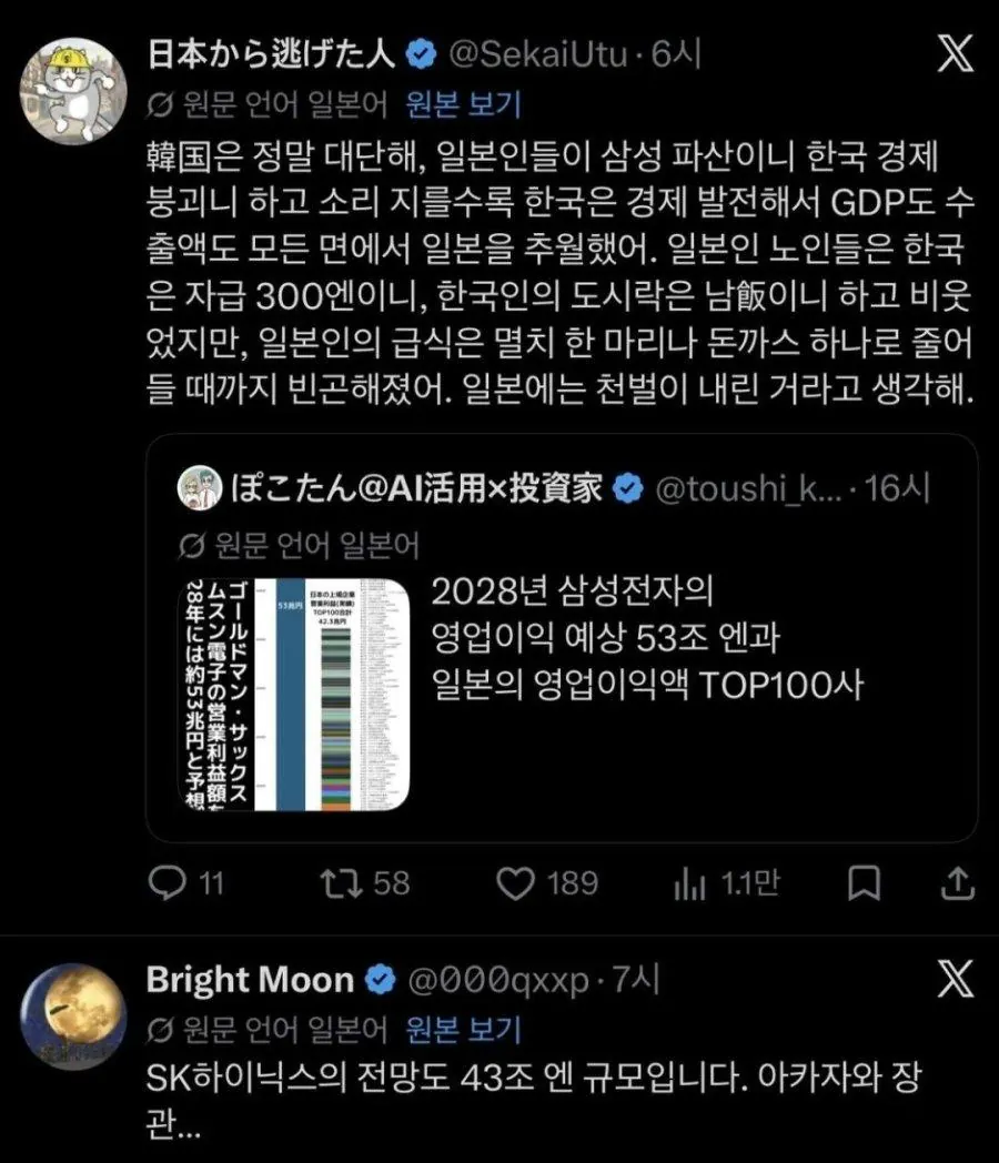삼전 하이닉스를 보며 절망하는 일본인들 (3)