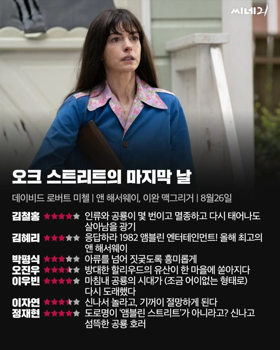 영화 <경주기행>, <오크 스트리트의 마지막 날> 씨네21 별점 (2)