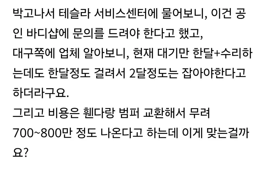 오싹오싹 테슬라 수리비 (2)