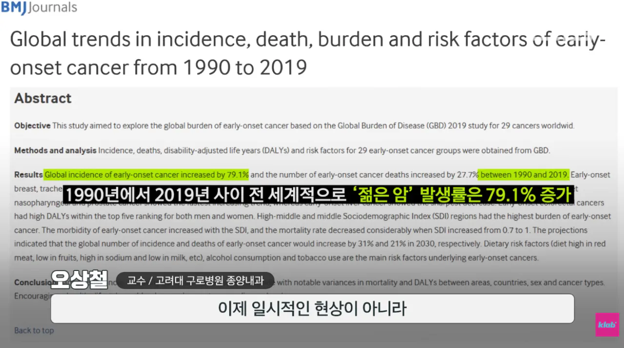 20~30대 암 발생율이 증가 (7)