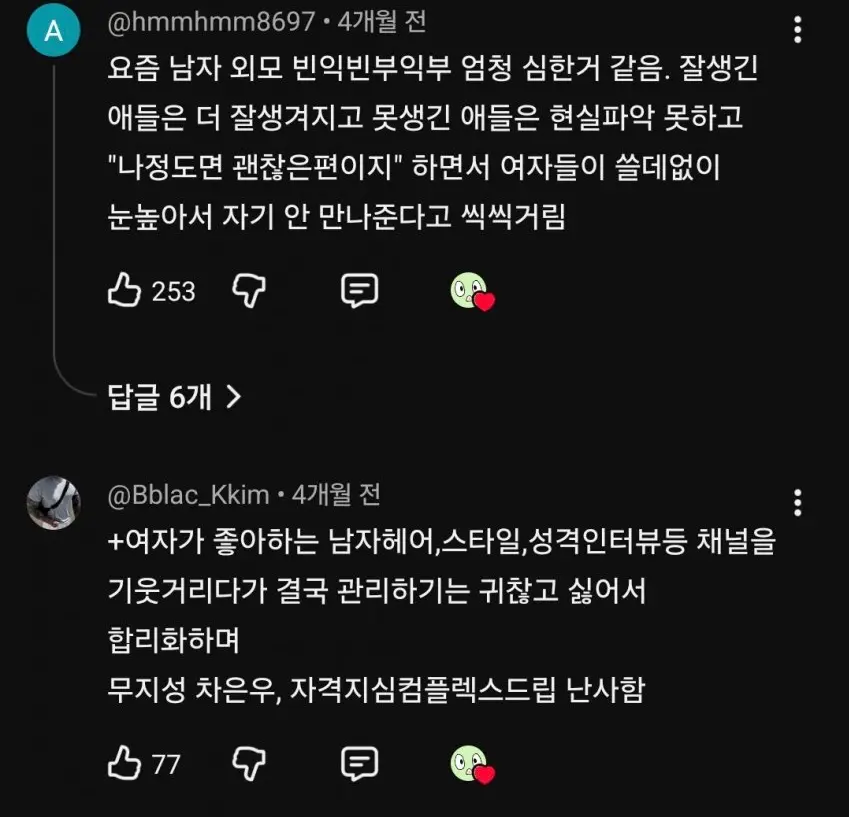 남녀의 자기관리에 대한 인식 차이 (3)