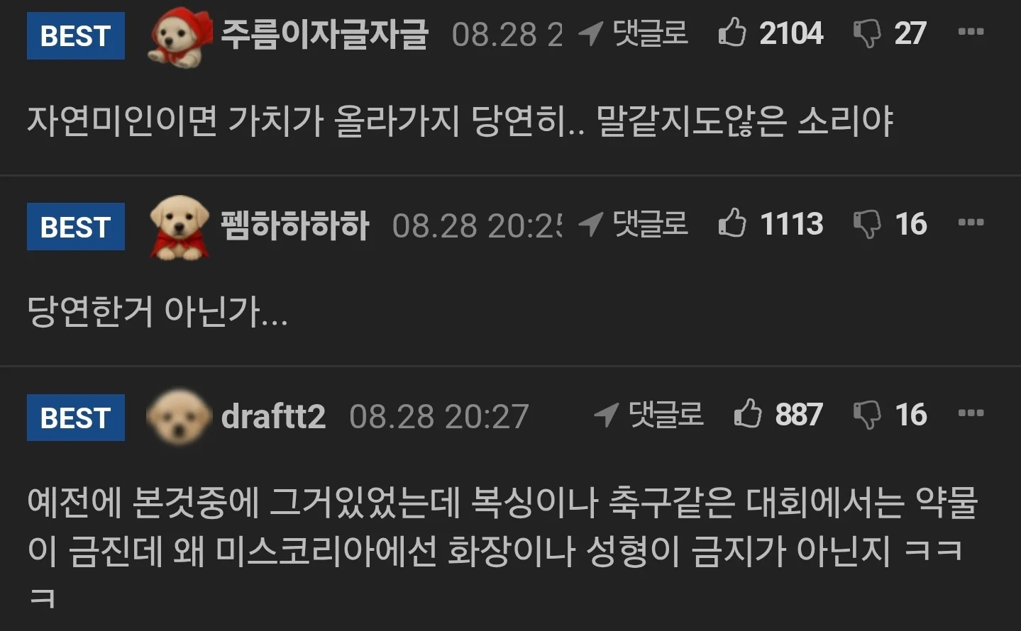 "성형 안했으면 가치 올라가나" 일침... 남초 반응 (3)