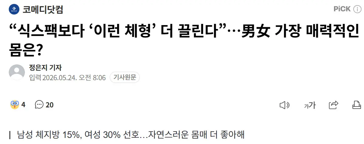 남녀의 가장 매력적인 몸 순위 (4)