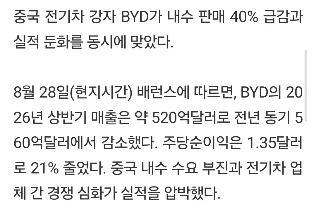 ㅈ됐다는 중국 BYD 내수 판매량 ㄷㄷ (2)