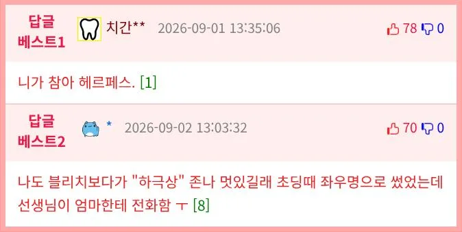 헤르페스 이거 성병이였네 (2)