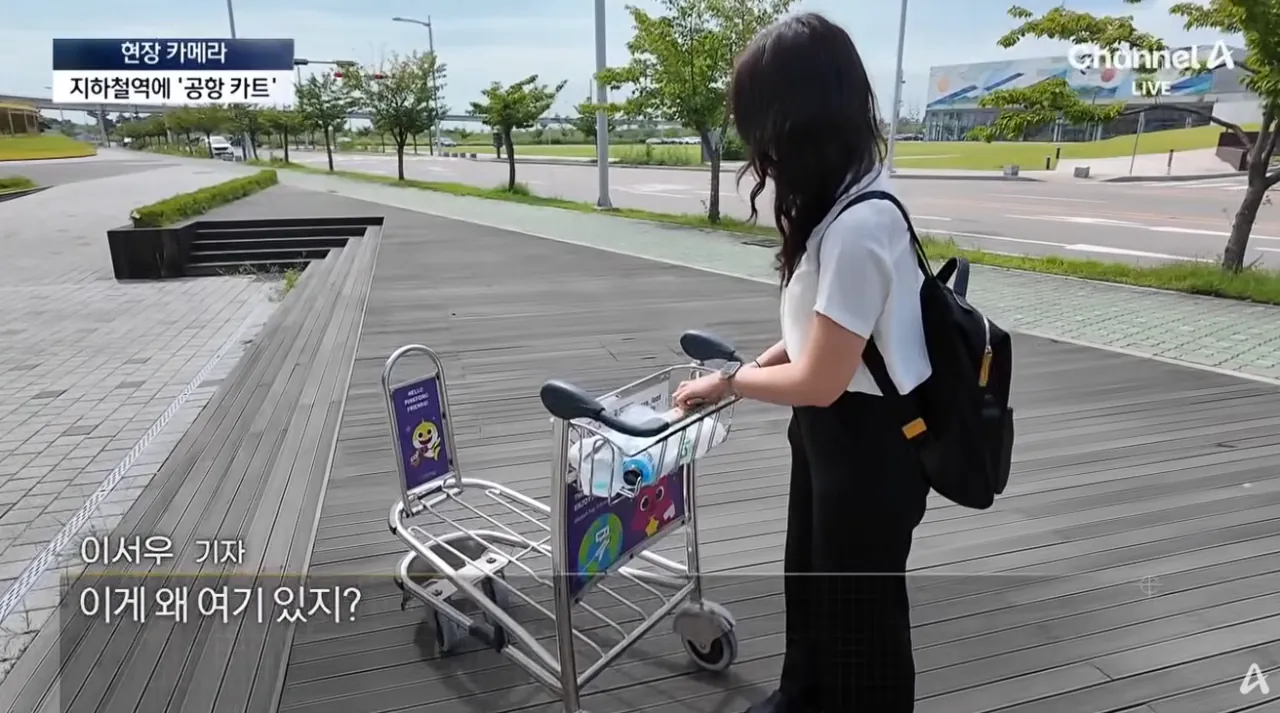 공항 카트를 자기 마음대로 쓴다는 인간들 (3)