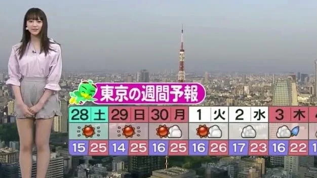 일본의 키 170 내츄럴 D컵 기상캐스터 (5)