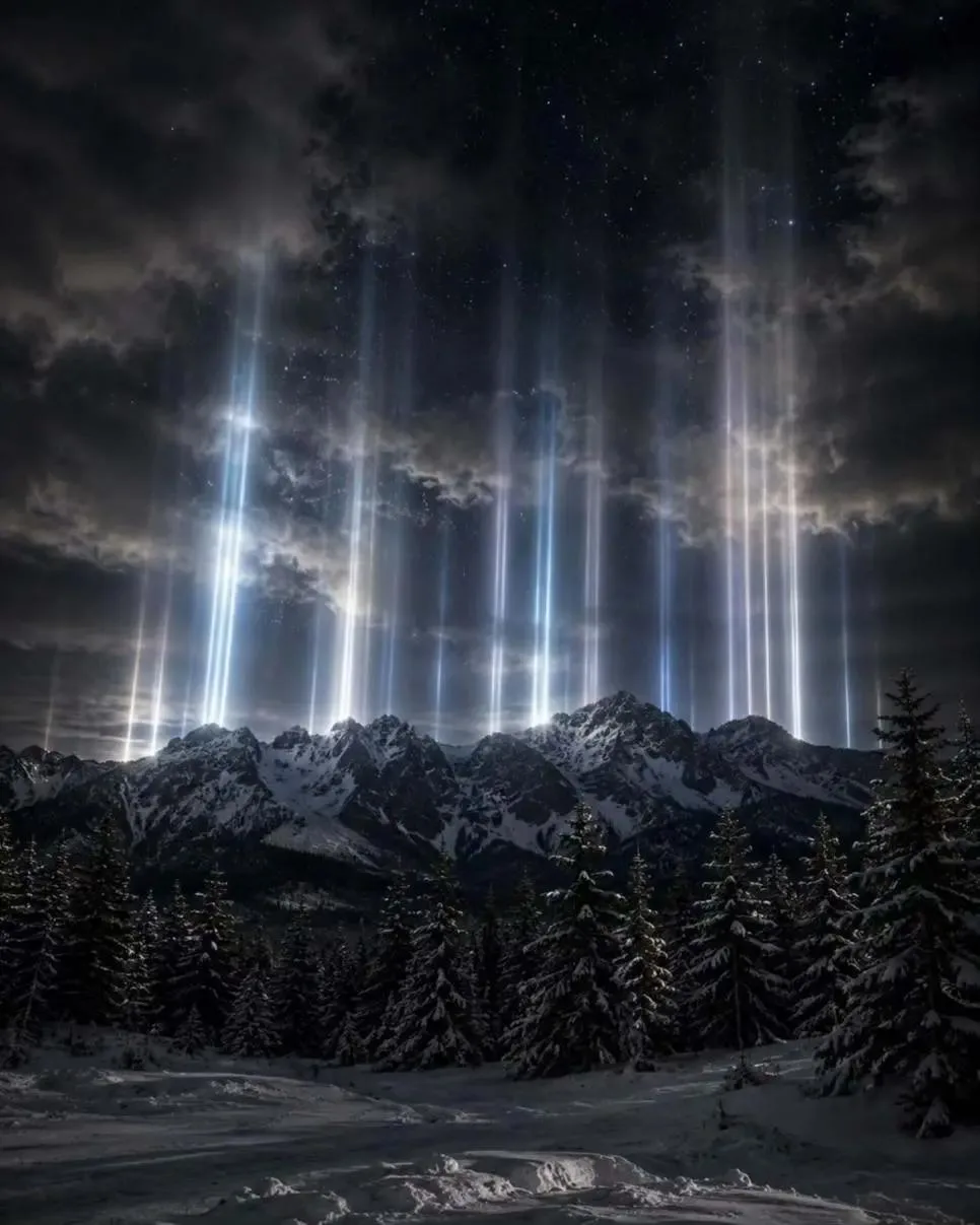 빛기둥(light pillar) 현상 (7)