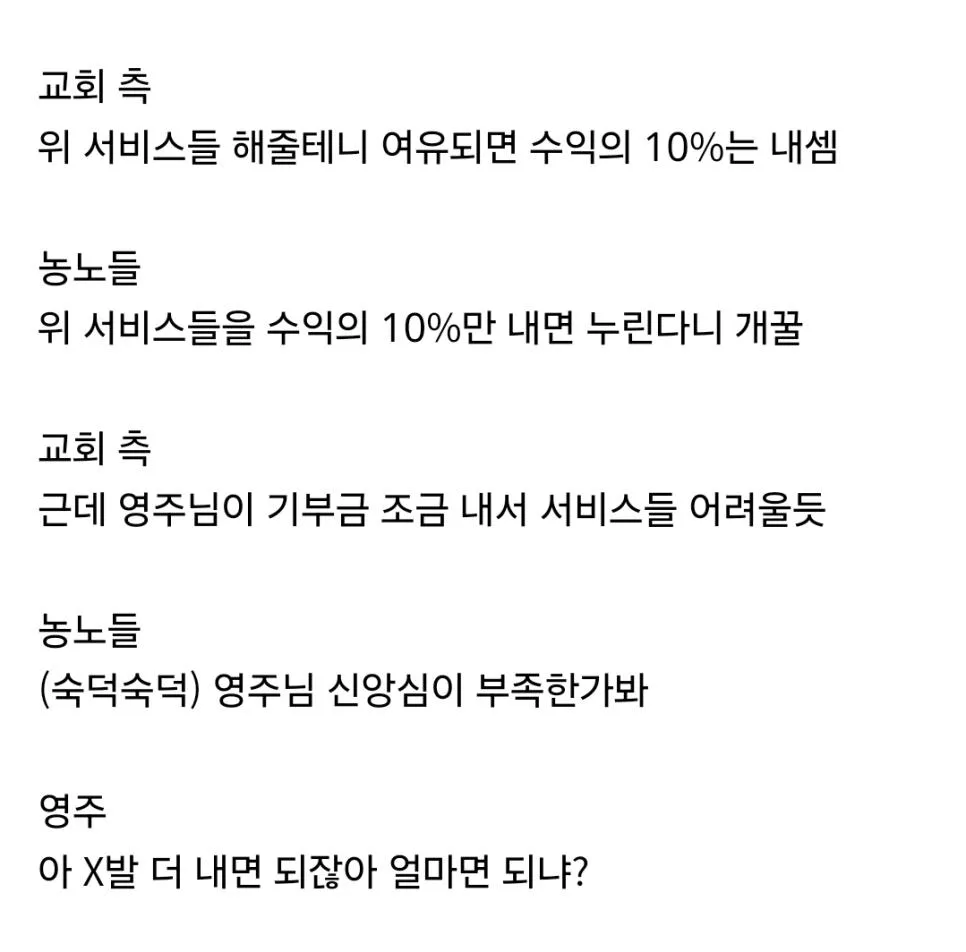 중세 교회에서 십일조를 걷은 이유 (6)