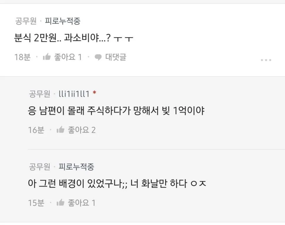 남편이 분식에 2만원 쓴게 화나서 집에서 쫒아낸 아내 (4)