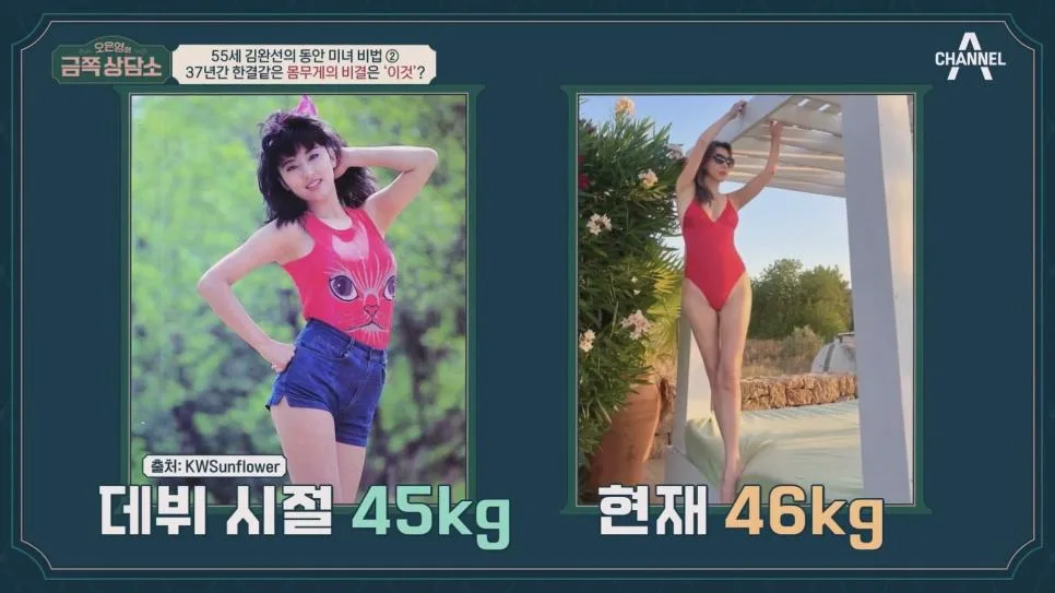 저녁 6시 이후 금식으로 데뷔부터 지금까지 46키로 유지중 이라는 가수 김완선 (3)