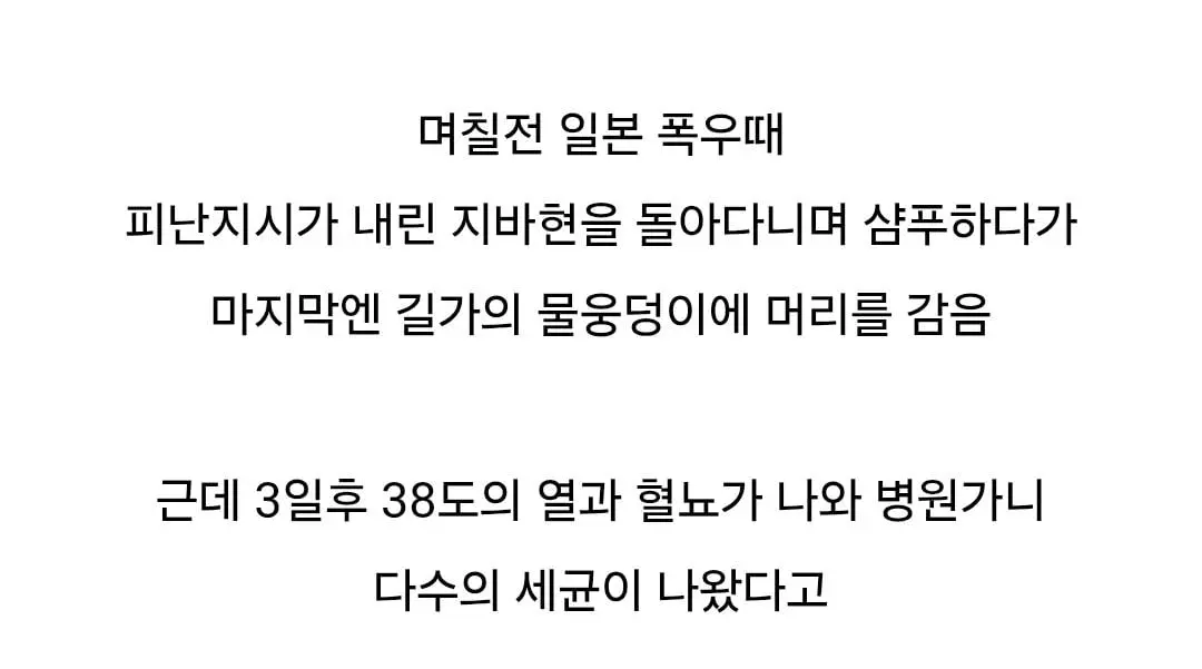 일본 폭우때 물웅덩이에서 머리 감던 스트리머의 최후 (3)