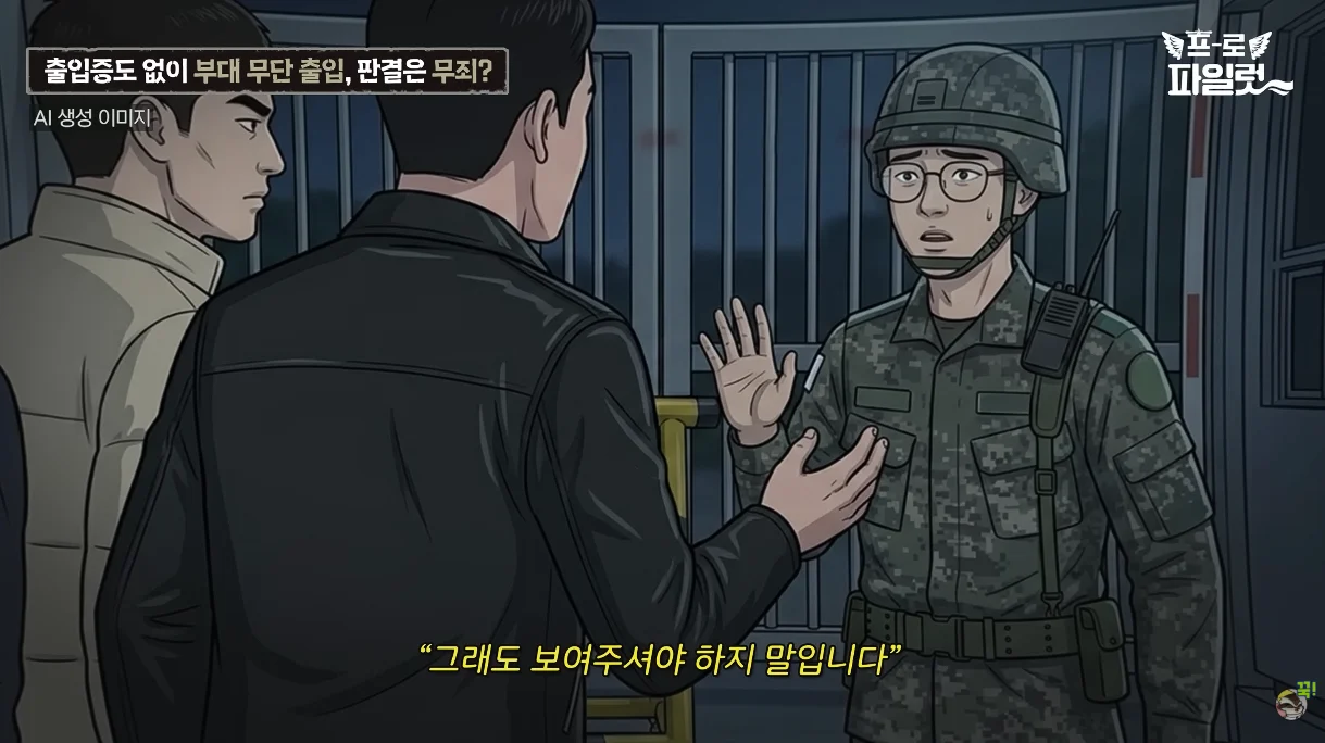 출입증 없이 부대에 무단 출입한 군 간부 (10)