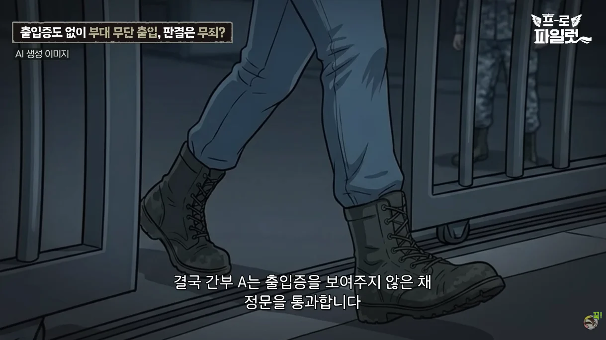 출입증 없이 부대에 무단 출입한 군 간부 (12)