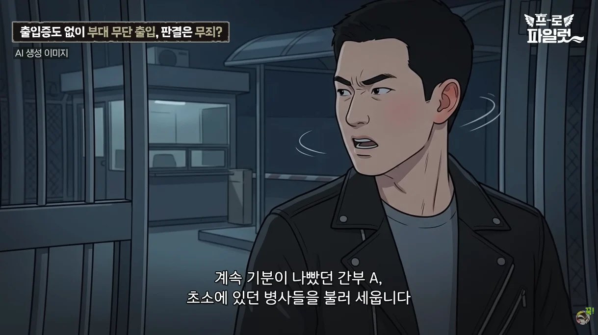 출입증 없이 부대에 무단 출입한 군 간부 (13)