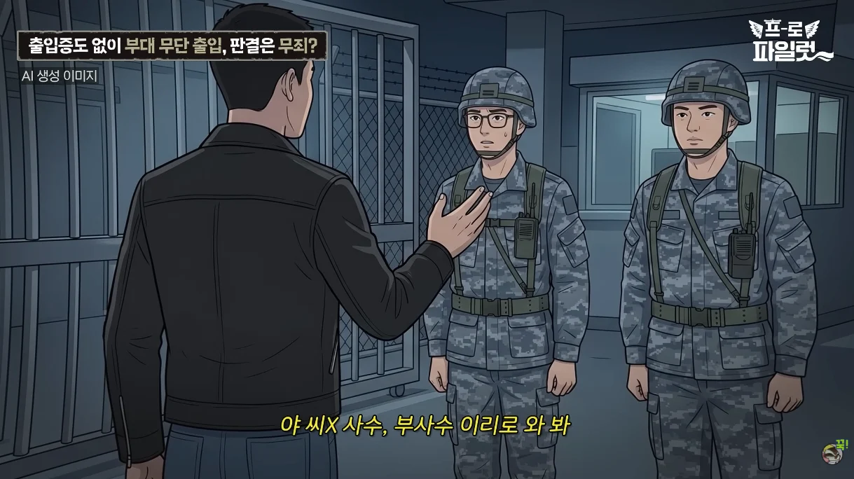 출입증 없이 부대에 무단 출입한 군 간부 (14)
