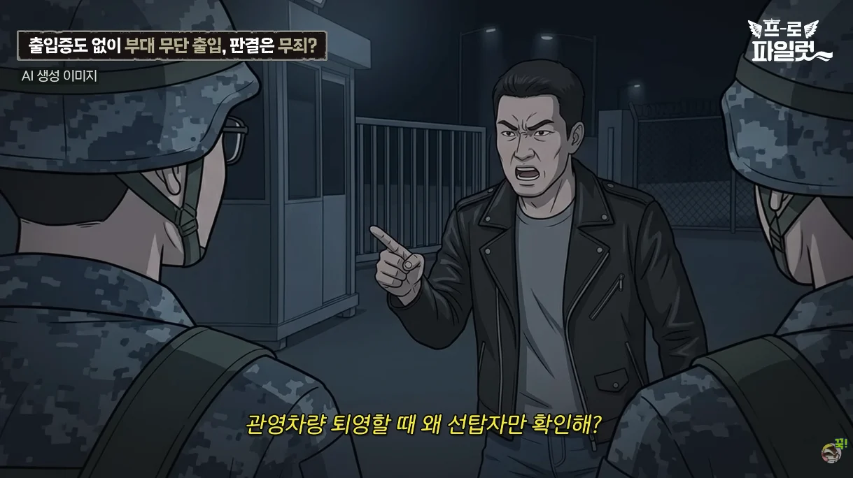 출입증 없이 부대에 무단 출입한 군 간부 (15)