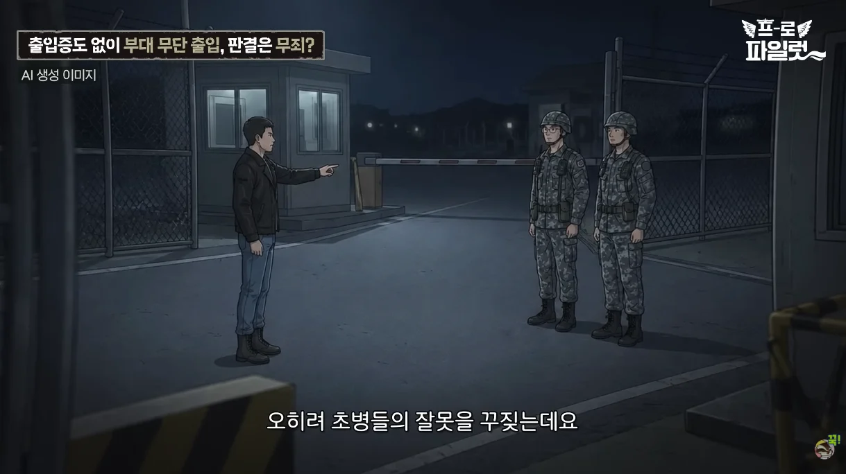 출입증 없이 부대에 무단 출입한 군 간부 (18)