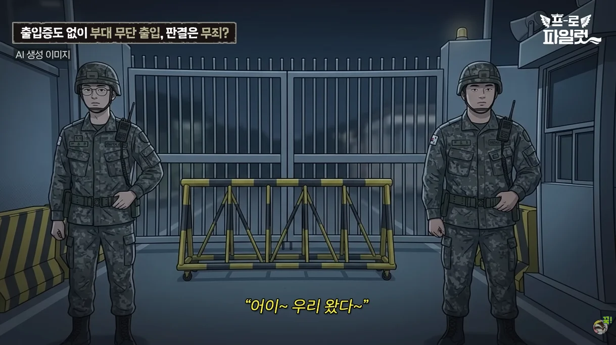 출입증 없이 부대에 무단 출입한 군 간부 (2)