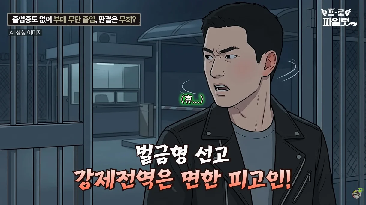 출입증 없이 부대에 무단 출입한 군 간부 (32)