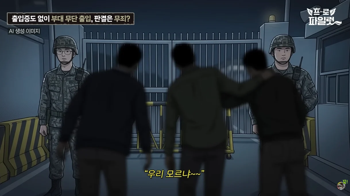 출입증 없이 부대에 무단 출입한 군 간부 (3)