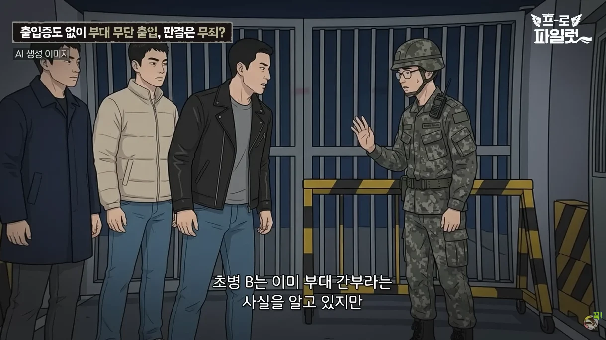 출입증 없이 부대에 무단 출입한 군 간부 (4)