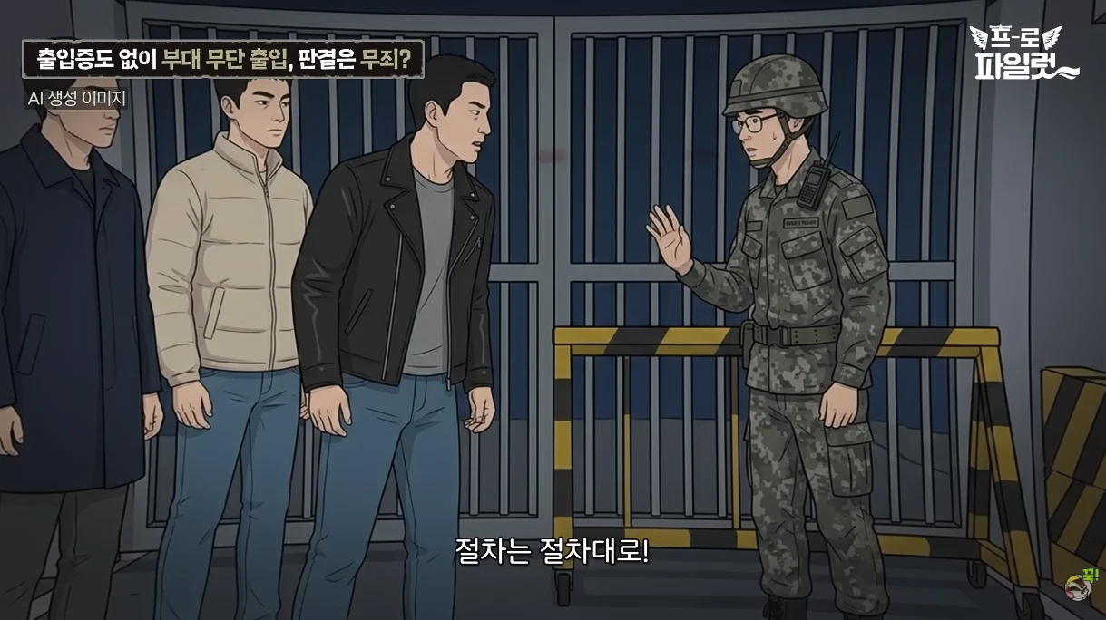 출입증 없이 부대에 무단 출입한 군 간부 (6)