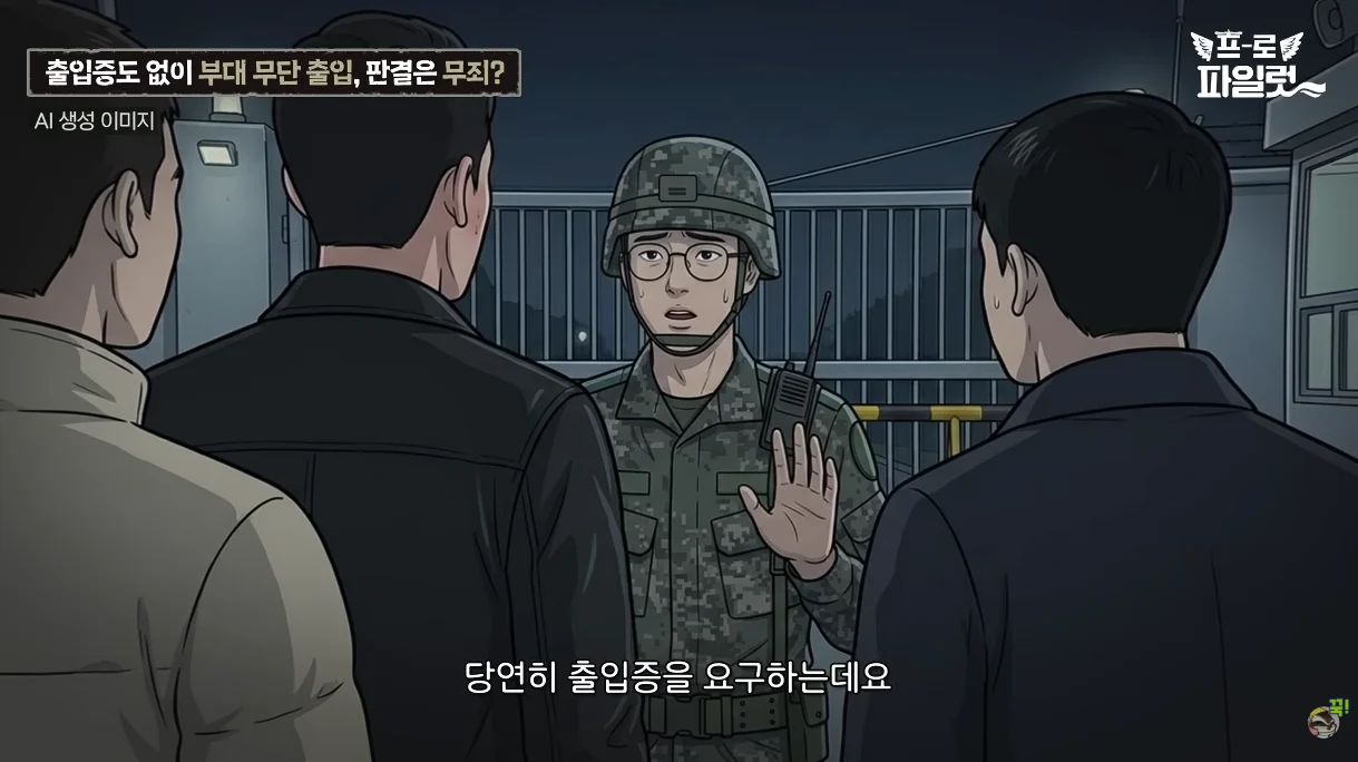 출입증 없이 부대에 무단 출입한 군 간부 (7)