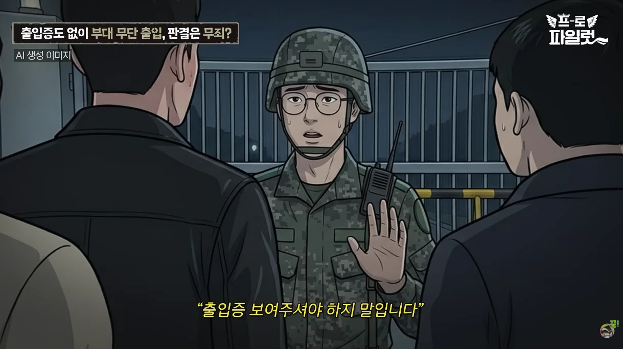 출입증 없이 부대에 무단 출입한 군 간부 (8)