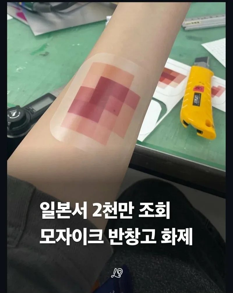 일본서 2천만 조회 모자이크 반창고 화제 (3)