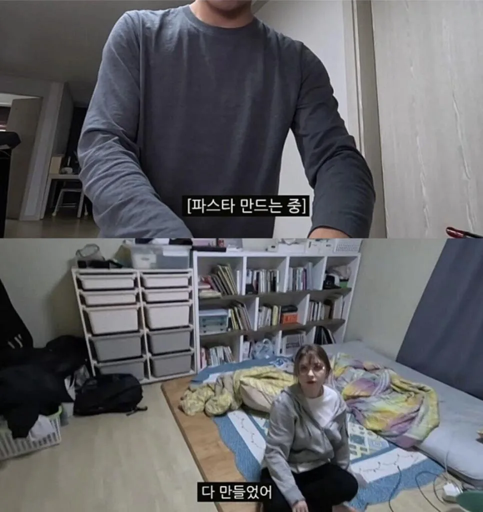 프랑스인 아내를 위해 파스타를 만드는 남편 (3)