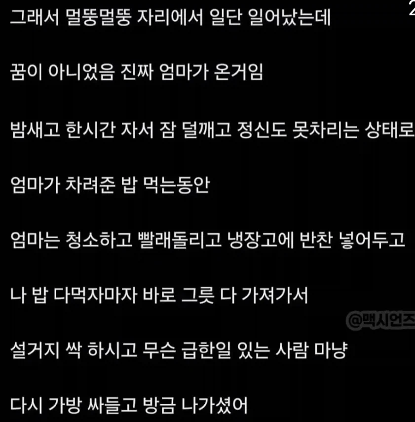 엄마가 갑자기 집에 왔어 (2)