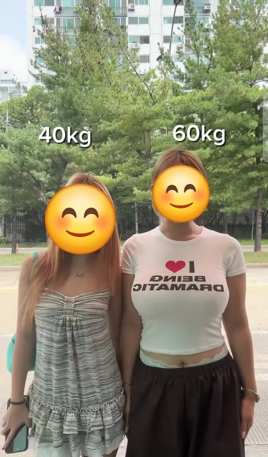 40kg vs 60kg 여자 몸매 (2)
