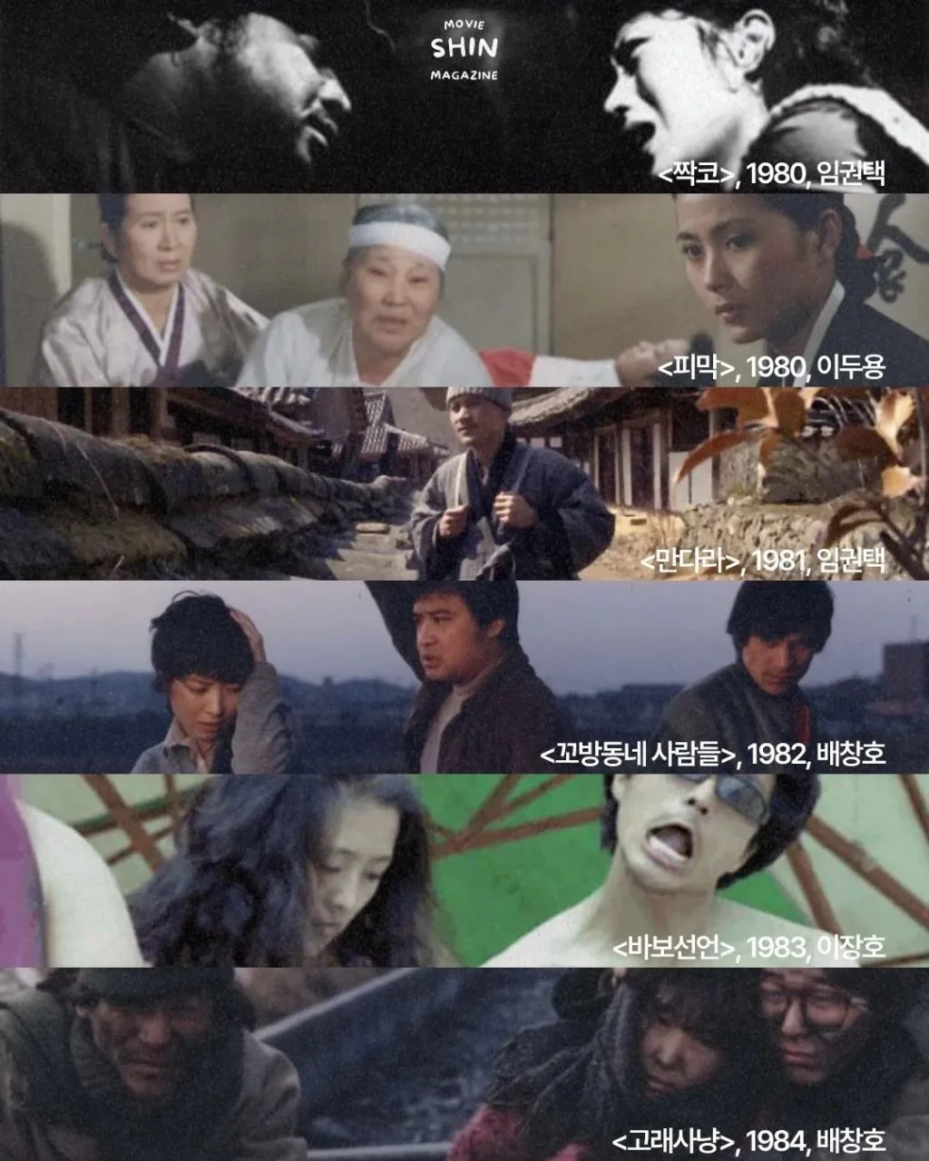 한국영상자료원에서 선정한 한국영화들 100선 (7)