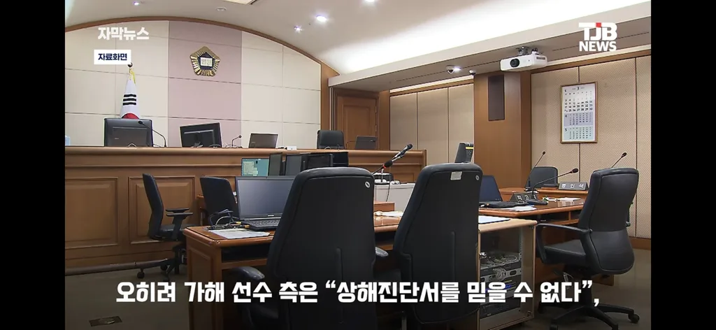 축구 경기에서 후두부에 팔꿈치로 가격한 사람 실형선고 (6)