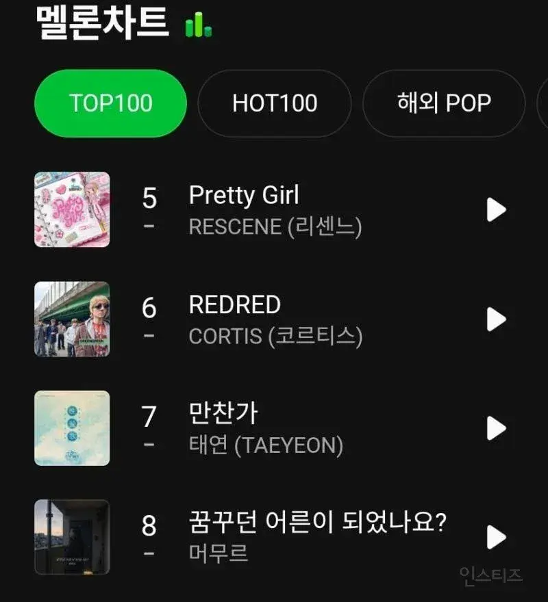 멜론 차트에 오른 AI 노래