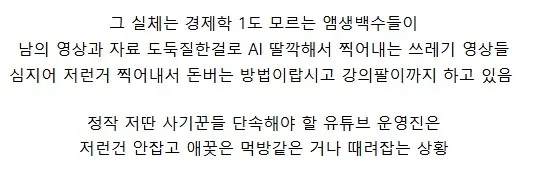 유튜브를 오염시키는 가짜경제학 채널의 실태 (2)