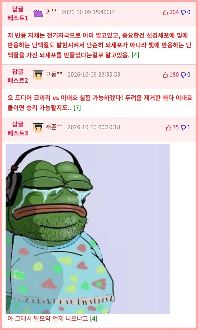 충격적이라는 이번 노벨 의학상 (4)