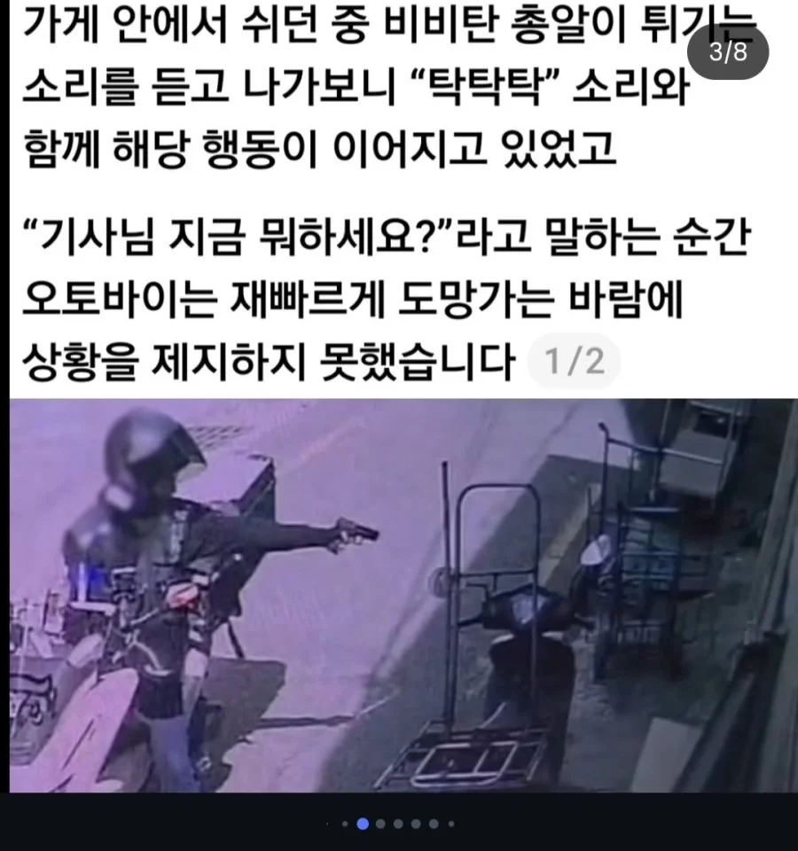 CCTV에 찍힌 비비탄총으로 길고양이 쏘는 딸배충 (3)