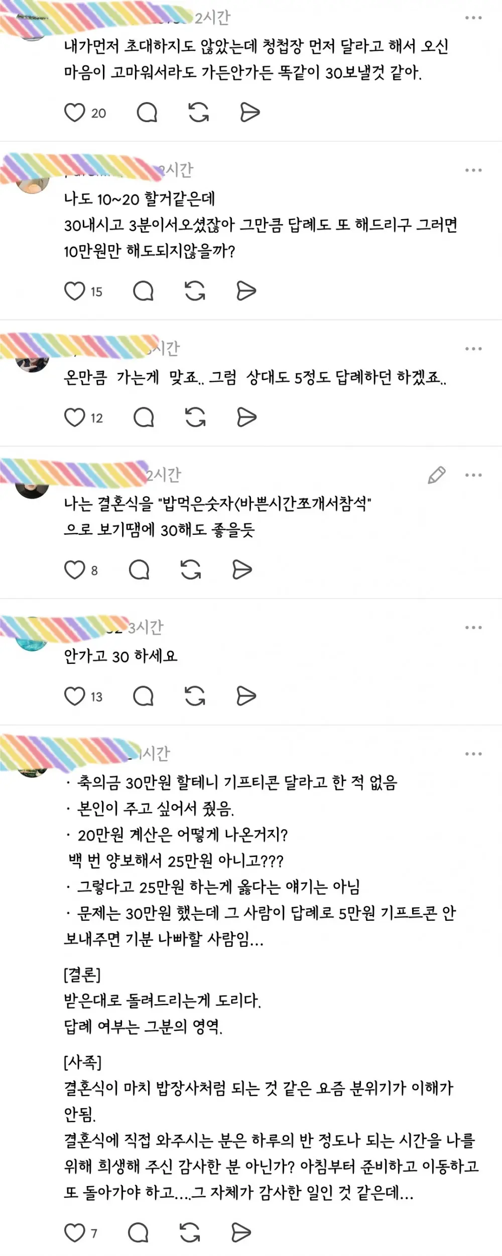 축의금도 부의금도 받은 만큼 돌려드리는 게 맞아? (3)