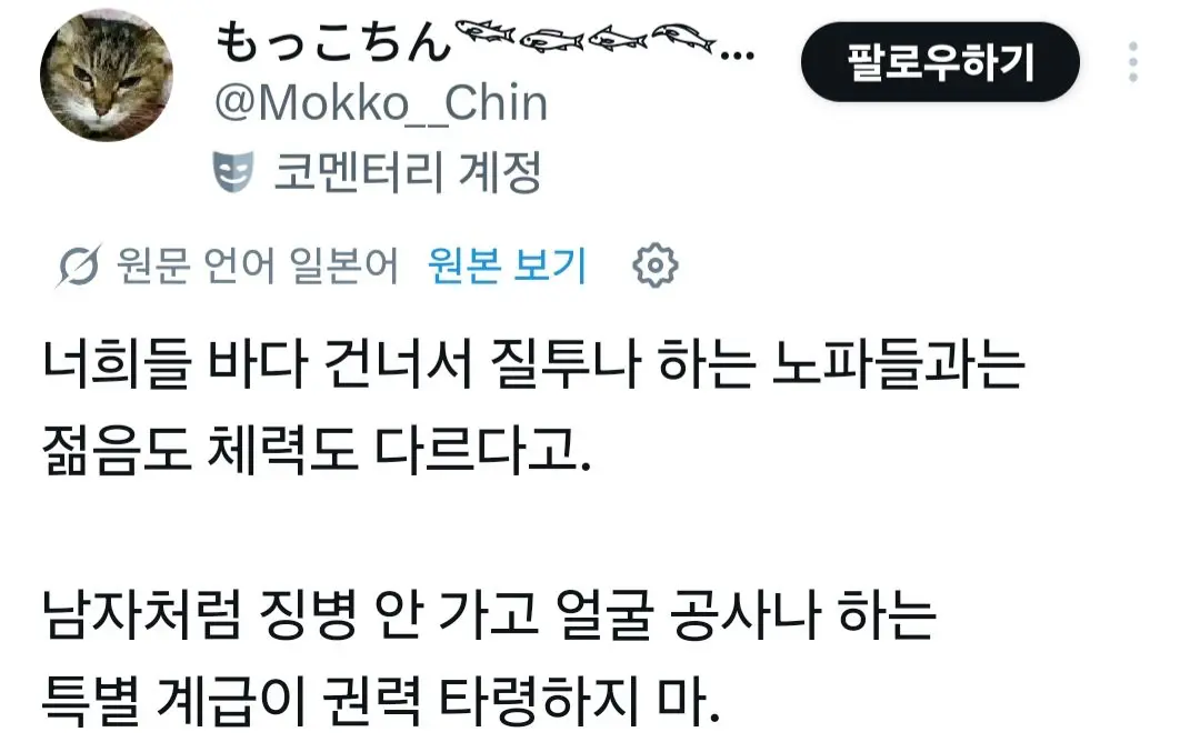 X에서 일본인에게 뚜드려맞는 국산 페미녀 (2)