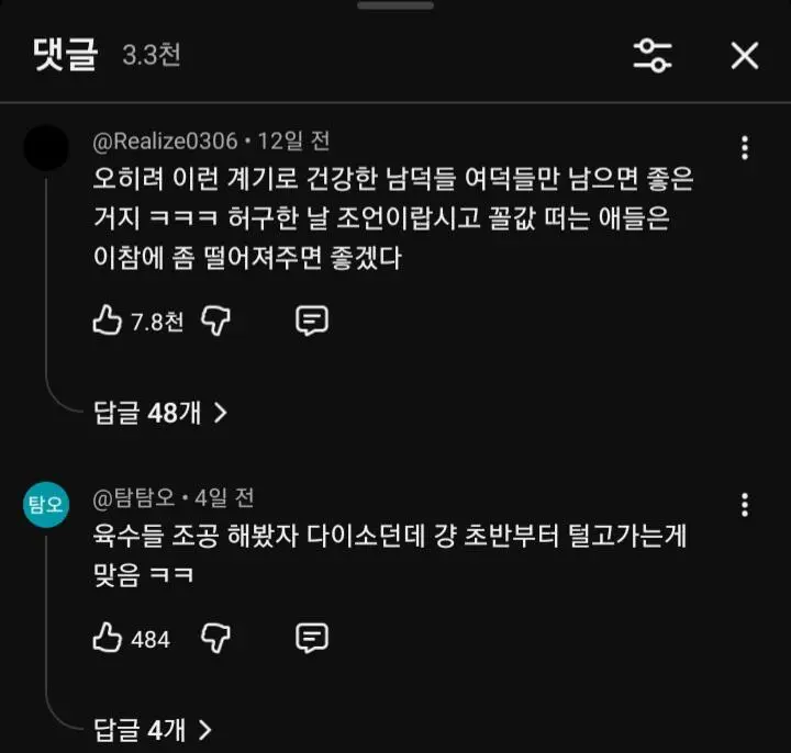 여초에 좌표 찍힌듯한 리센느 영상 댓글 (2)