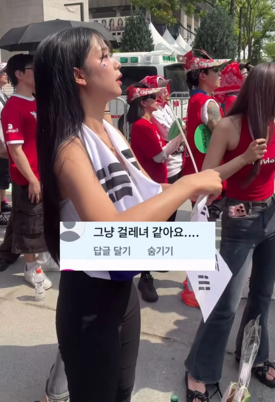 광화문 응원녀가 받는 악플 수준 (3)