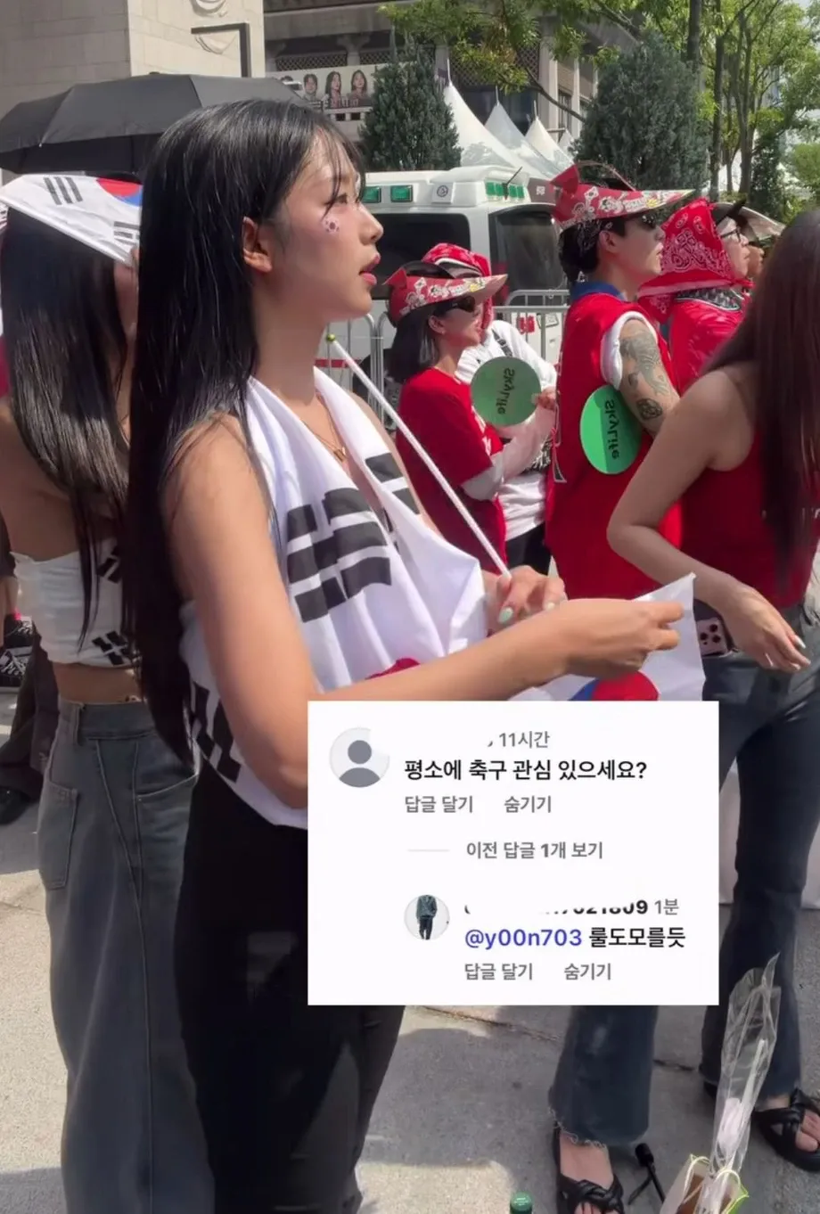 광화문 응원녀가 받는 악플 수준 (4)
