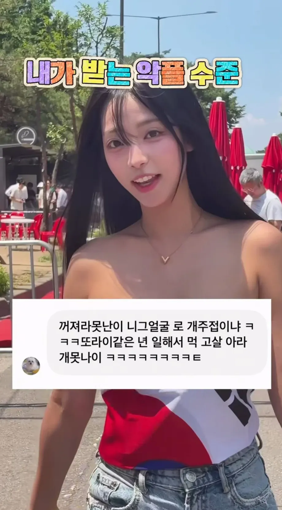 광화문 응원녀가 받는 악플 수준 (5)